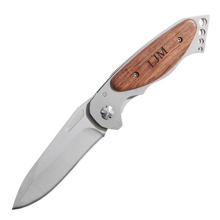 Razoredge 4.63 in. Stainless Steel Locking Pocket Knife with Wood Handle RA51180